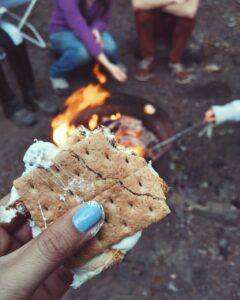 s'more, food, snack, camping