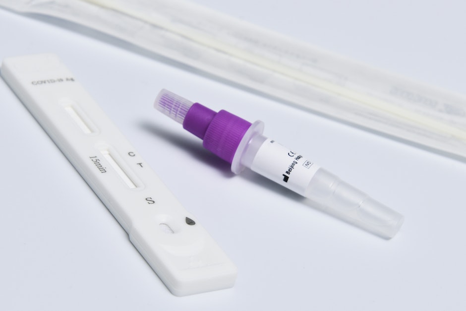 A Rapid Antigen Test on a White Surface