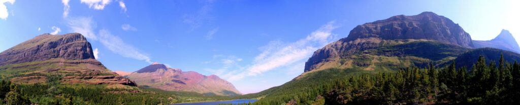 File:Glacier National Park - Many Glacier from Red Rock.jpg - a mountain range of mountains